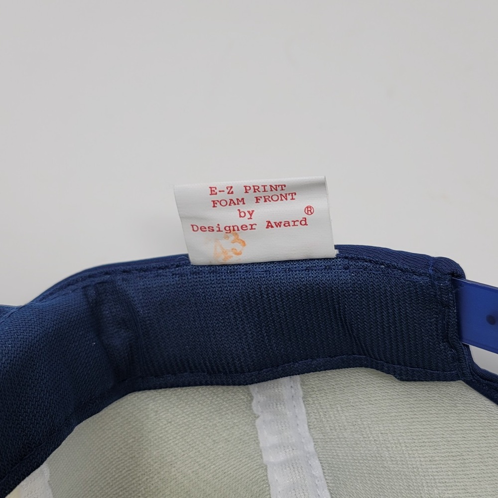 Designer Award Blank High Profile EZ‎ Print Foam Hat Cap Blue White Snapback - Picture 7 of 7